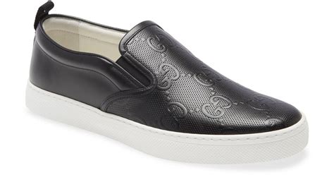 gucci slip on heren|Gucci embossed slip on shoes.